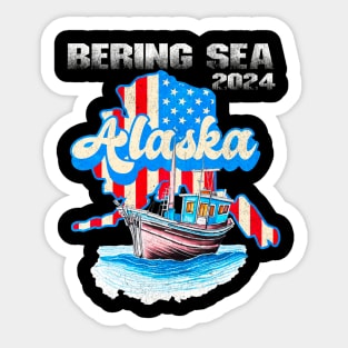 Alaskan Fishing Boater Alaska Fish Bering Sea Fisherman 2024 Sticker